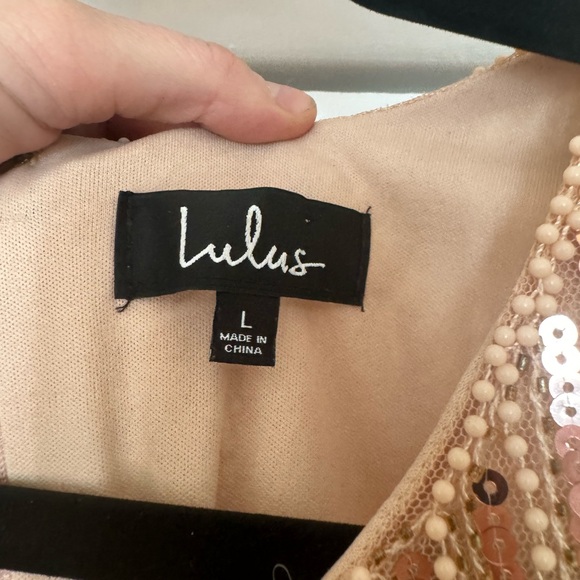 Lulus Full Glam Rose Gold Sequin Fringe Mini Dress - Picture 3 of 5